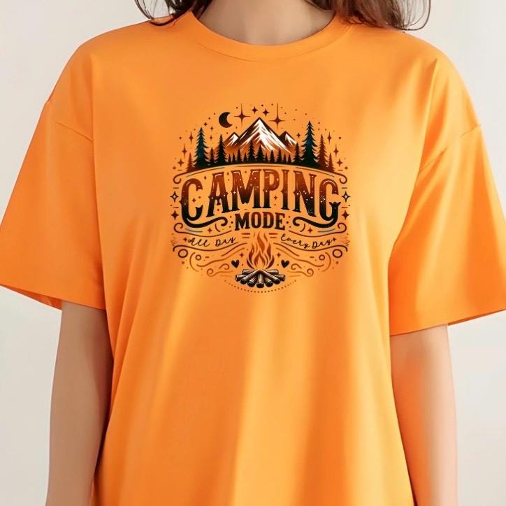 Camping Mode Shirt or Sweatshirt – Funny Camping Graphic Tee – Unisex Outdoor Lover Gift