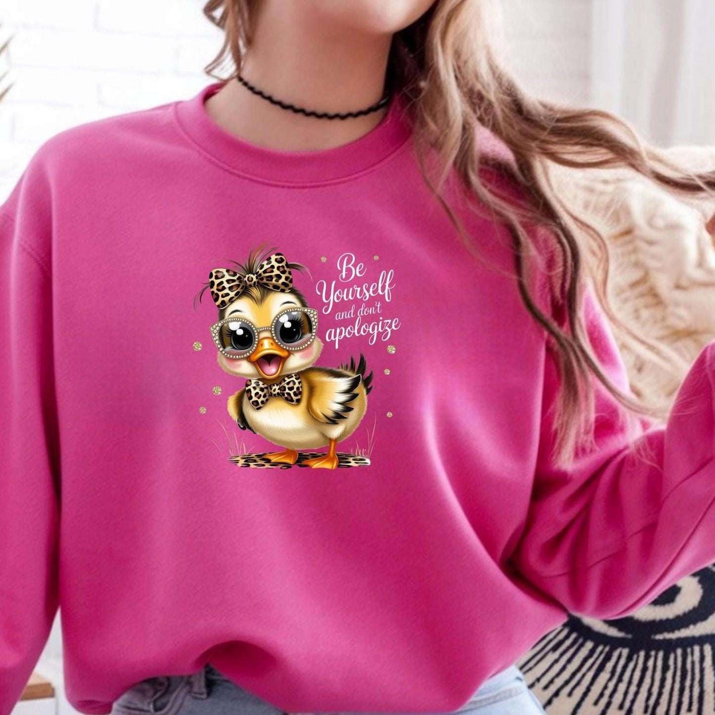 Be Yourself Shirt Cute Duck Shirt or sweatshirt Funny Animal Tee Inspirational Shirt Gift for Her Tee