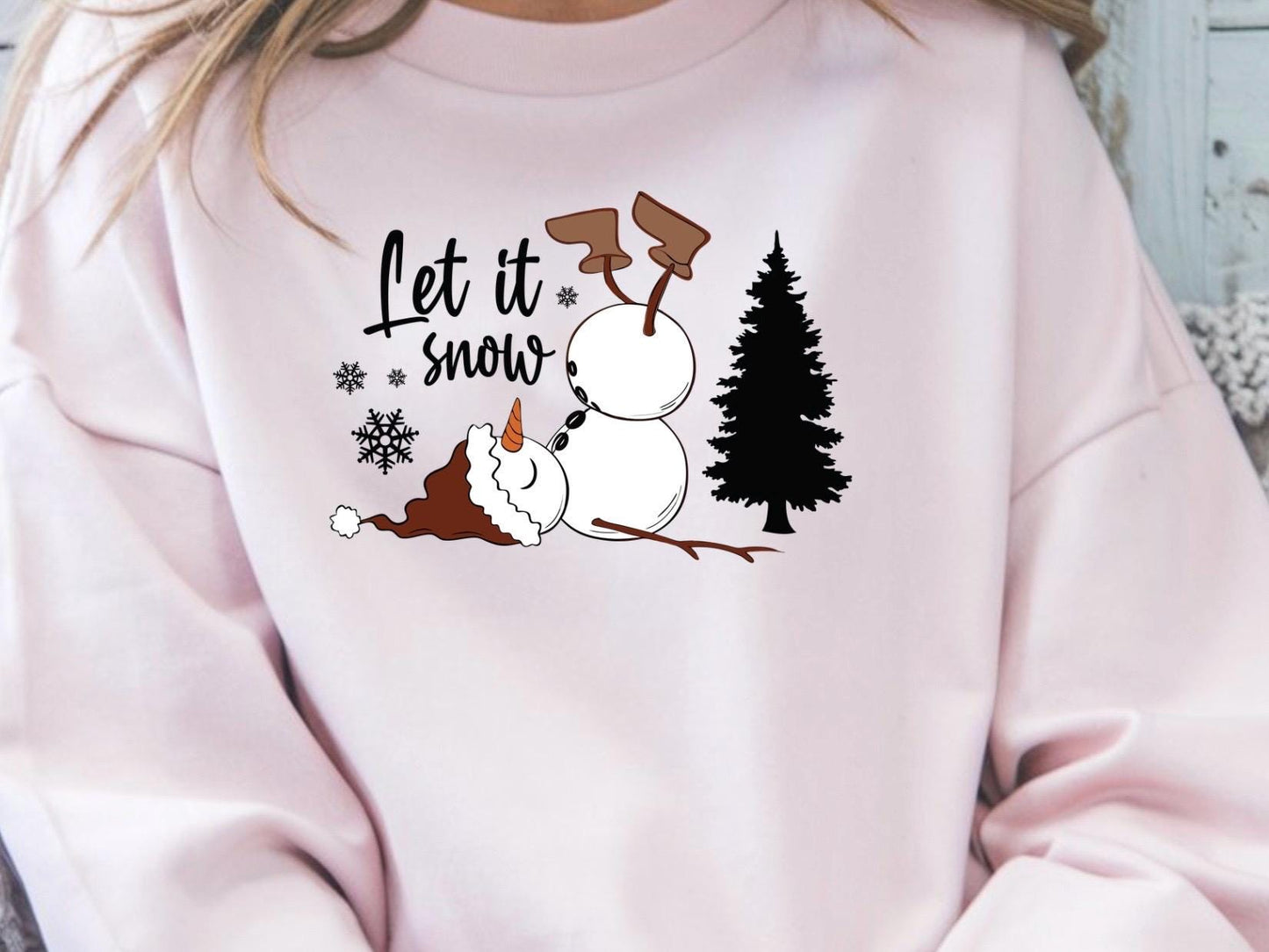 Funny Let It Snow Snowman Tee or sweatshirt