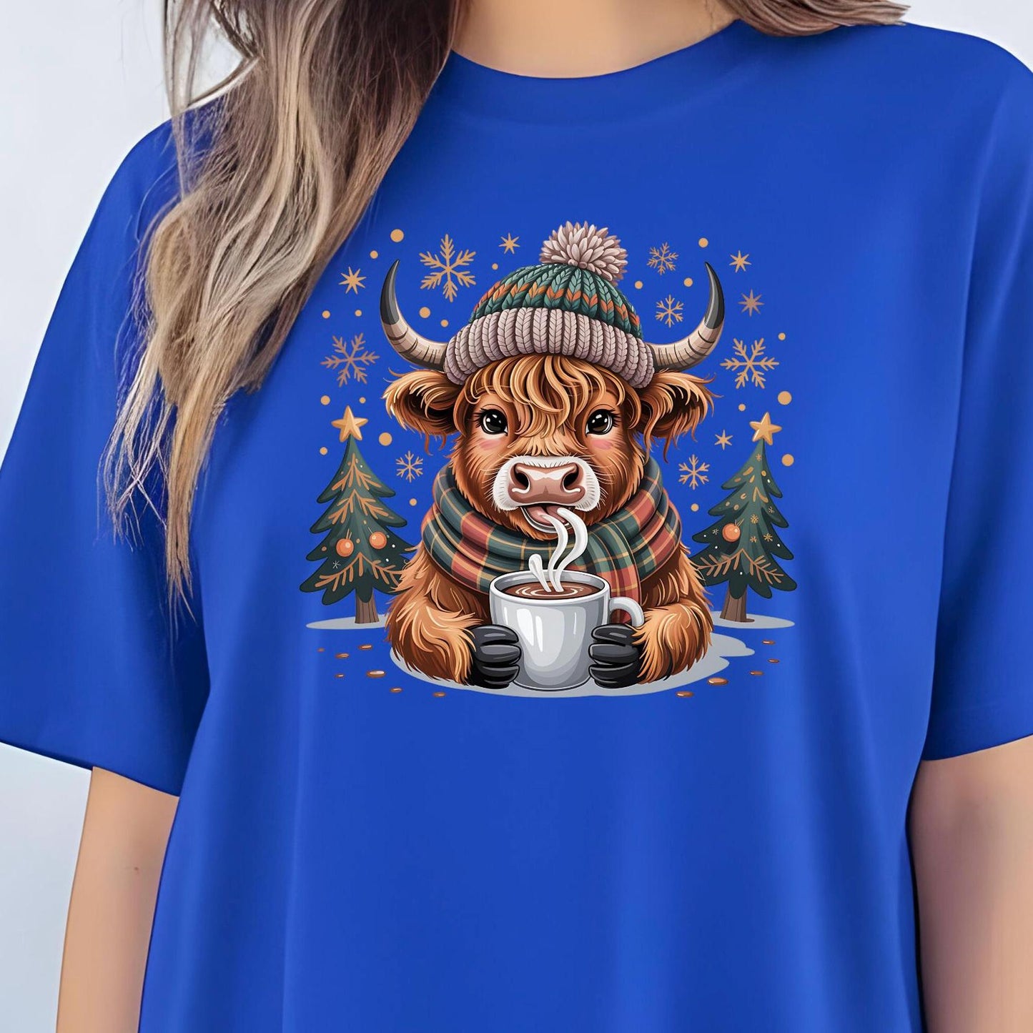 Highland Cow Hot Cocoa Sweatshirt or t shirt