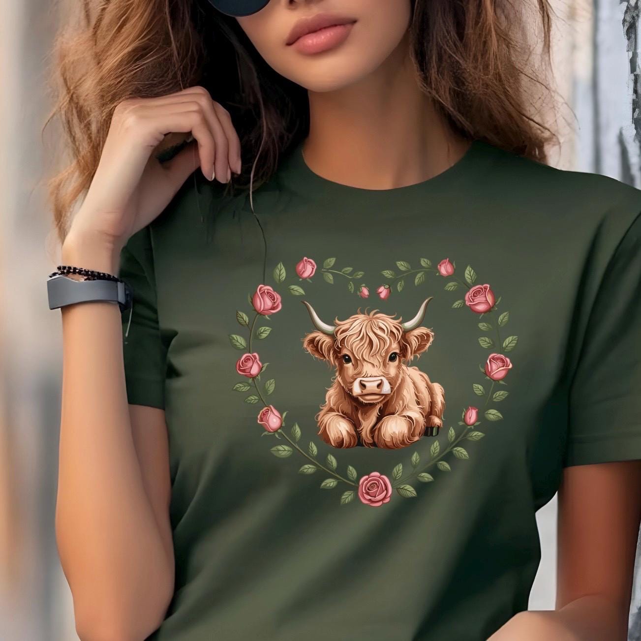 Highland Cow Valentine Sweatshirt or Shirt \ Cute Cow Love Gift for Animal Lovers Cozy Gildan