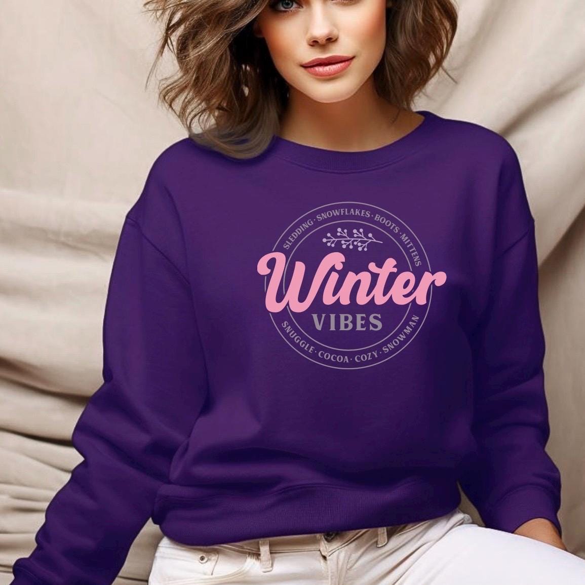 Winter Vibes" Graphic Tee | unisex Winter T-Shirt or sweatshirt for Women