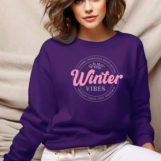 Winter Vibes" Graphic Tee | unisex Winter T-Shirt or sweatshirt for Women