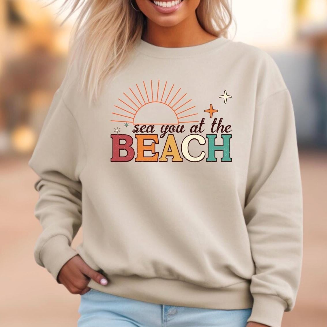 Sea You at the Beach Shirt, Beach Vacation Shirt, Summer Graphic Tee, Coastal Retro Beach Shirt