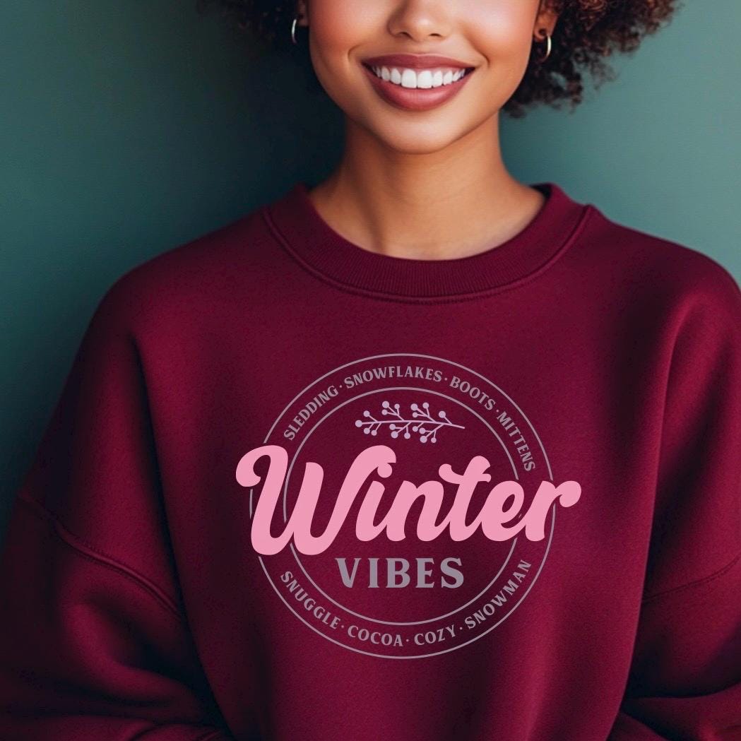 Winter Vibes" Graphic Tee | unisex Winter T-Shirt or sweatshirt for Women