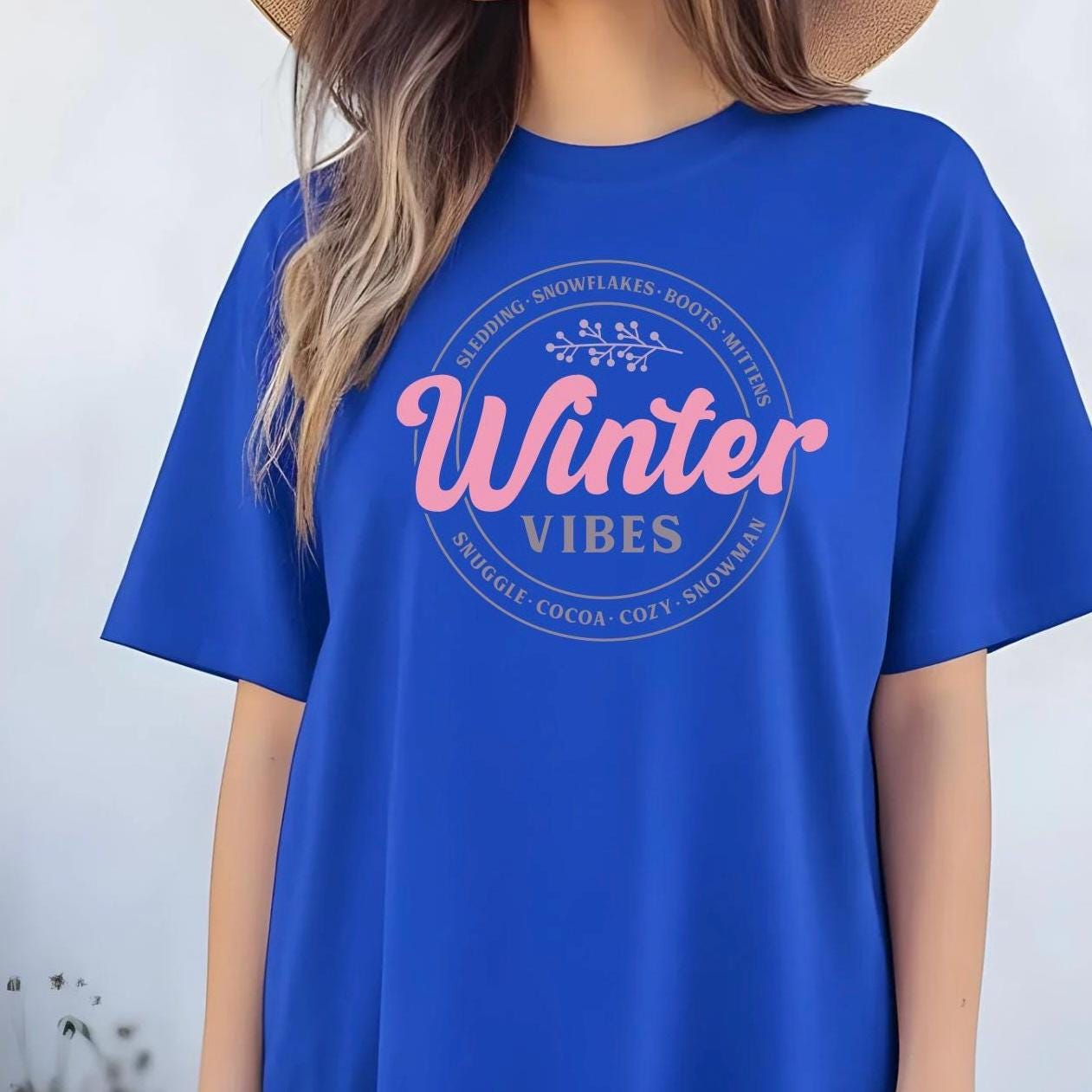 Winter Vibes" Graphic Tee | unisex Winter T-Shirt or sweatshirt for Women