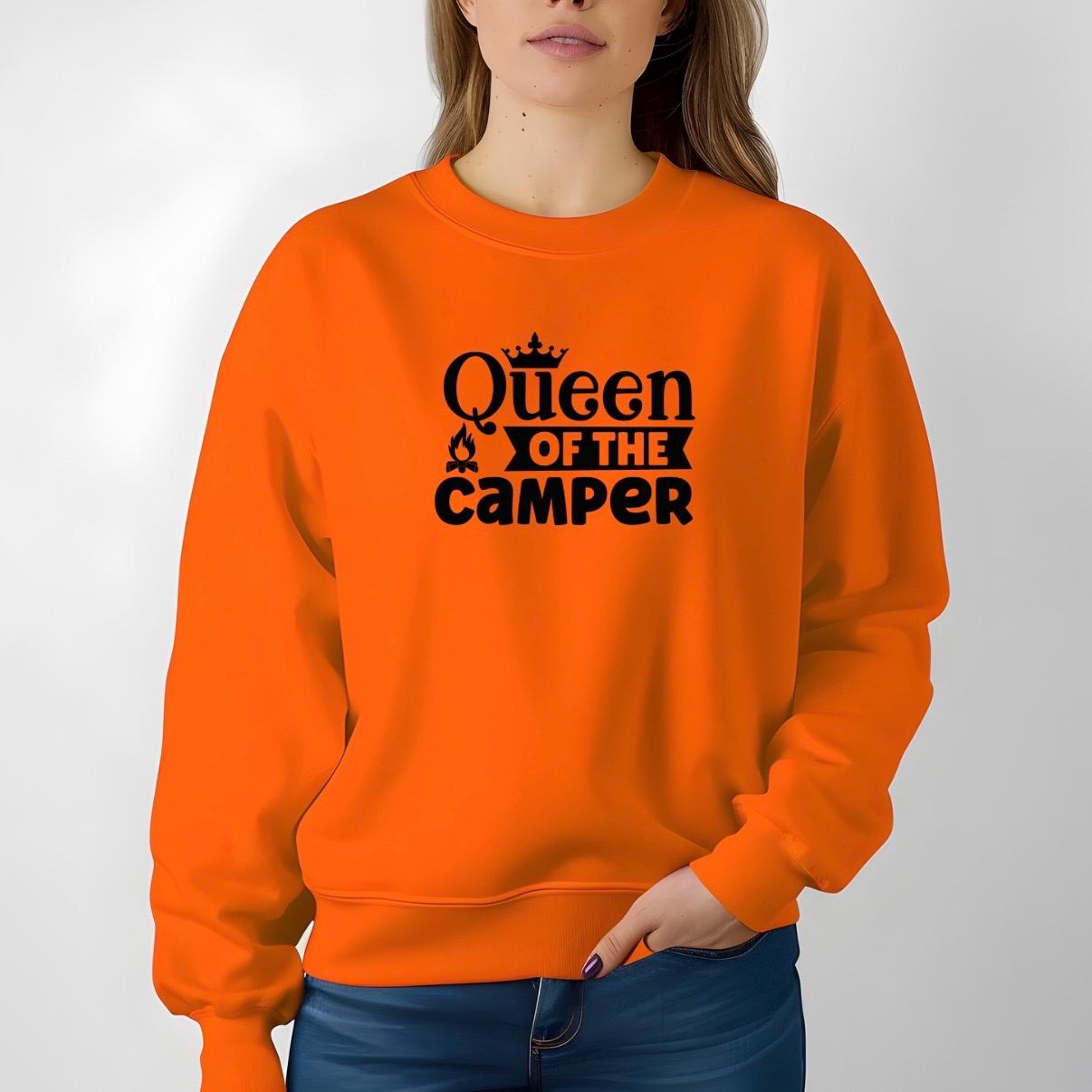 Queen of the Camper Sweatshirt, Funny RV Camping Gift