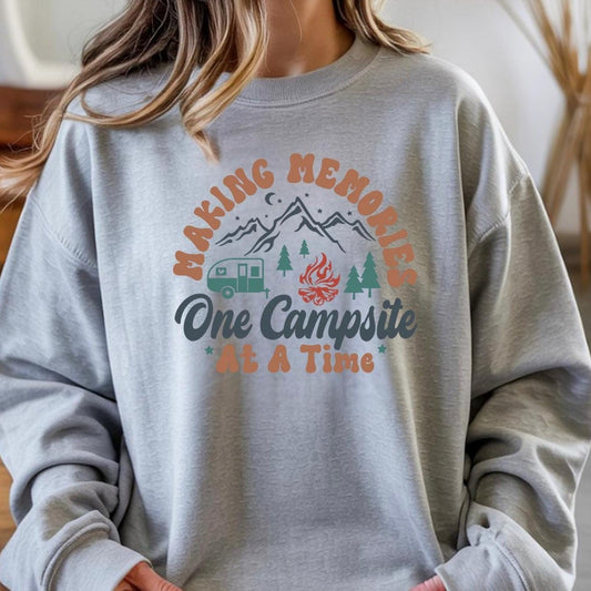 Camping Shirt or Sweatshirt – Making Memories One Campsite – RV & Nature Tee – Outdoor Adventure Gift