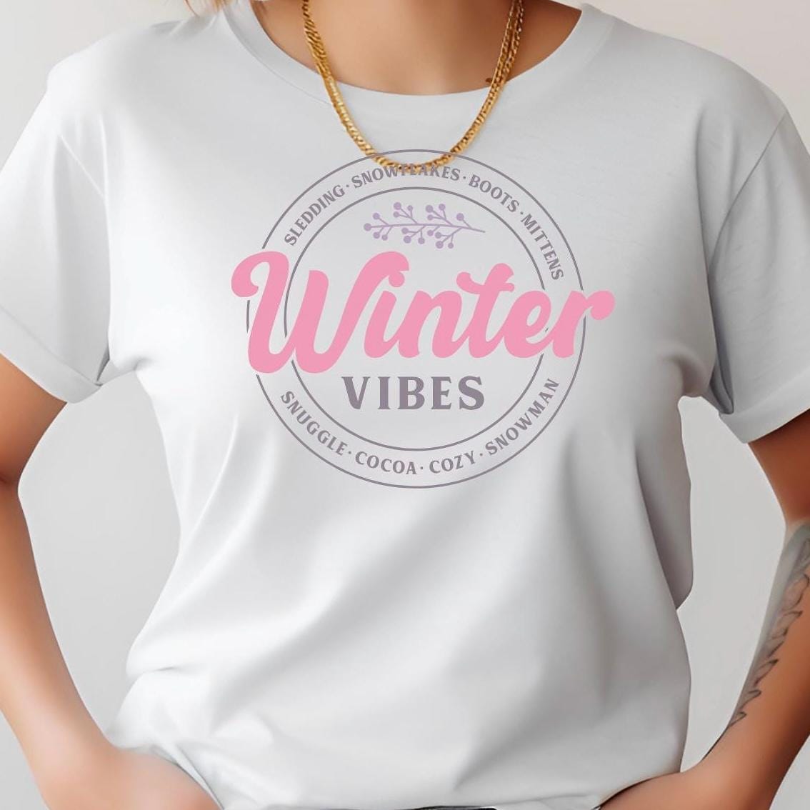 Winter Vibes" Graphic Tee | unisex Winter T-Shirt or sweatshirt for Women