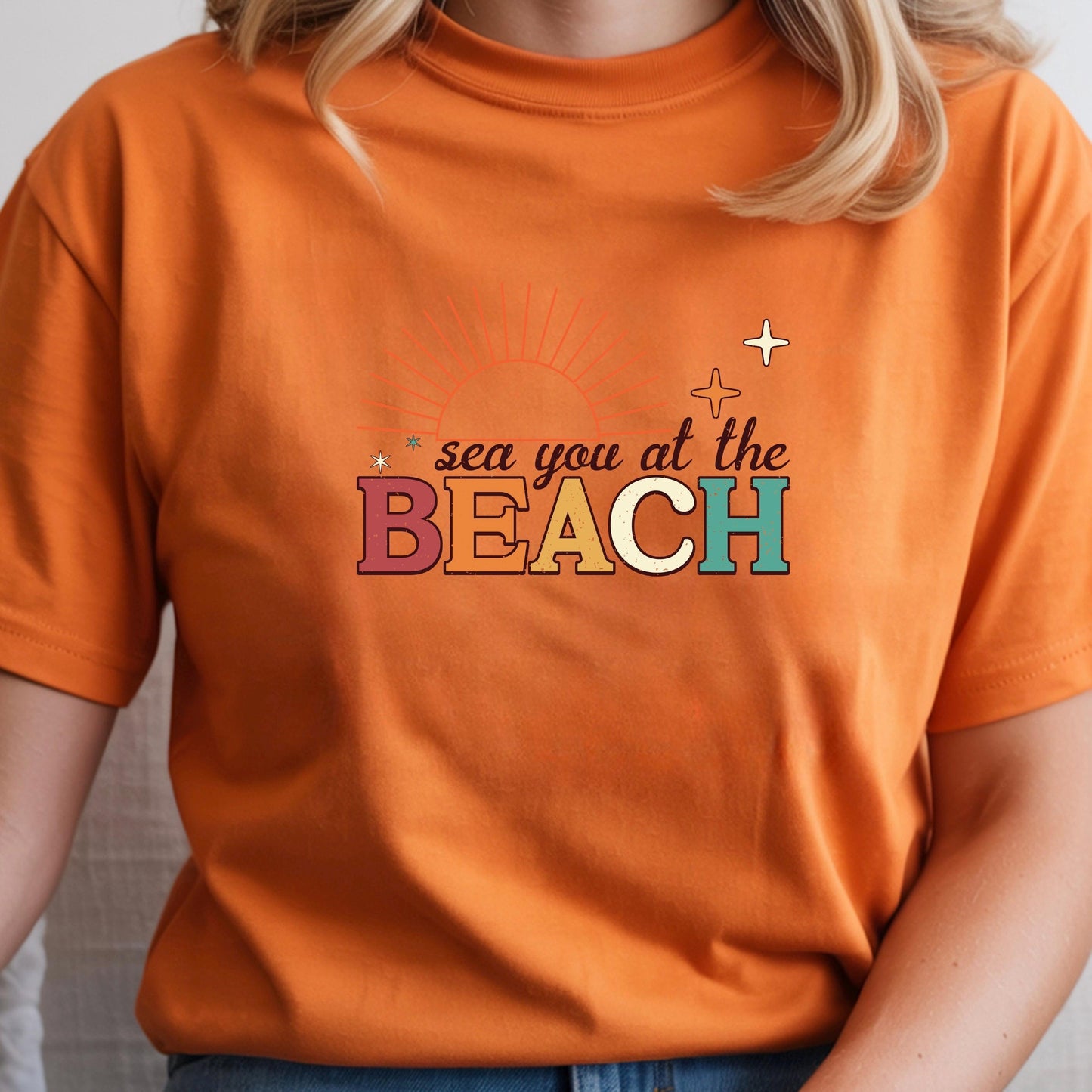 Sea You at the Beach Shirt, Beach Vacation Shirt, Summer Graphic Tee, Coastal Retro Beach Shirt
