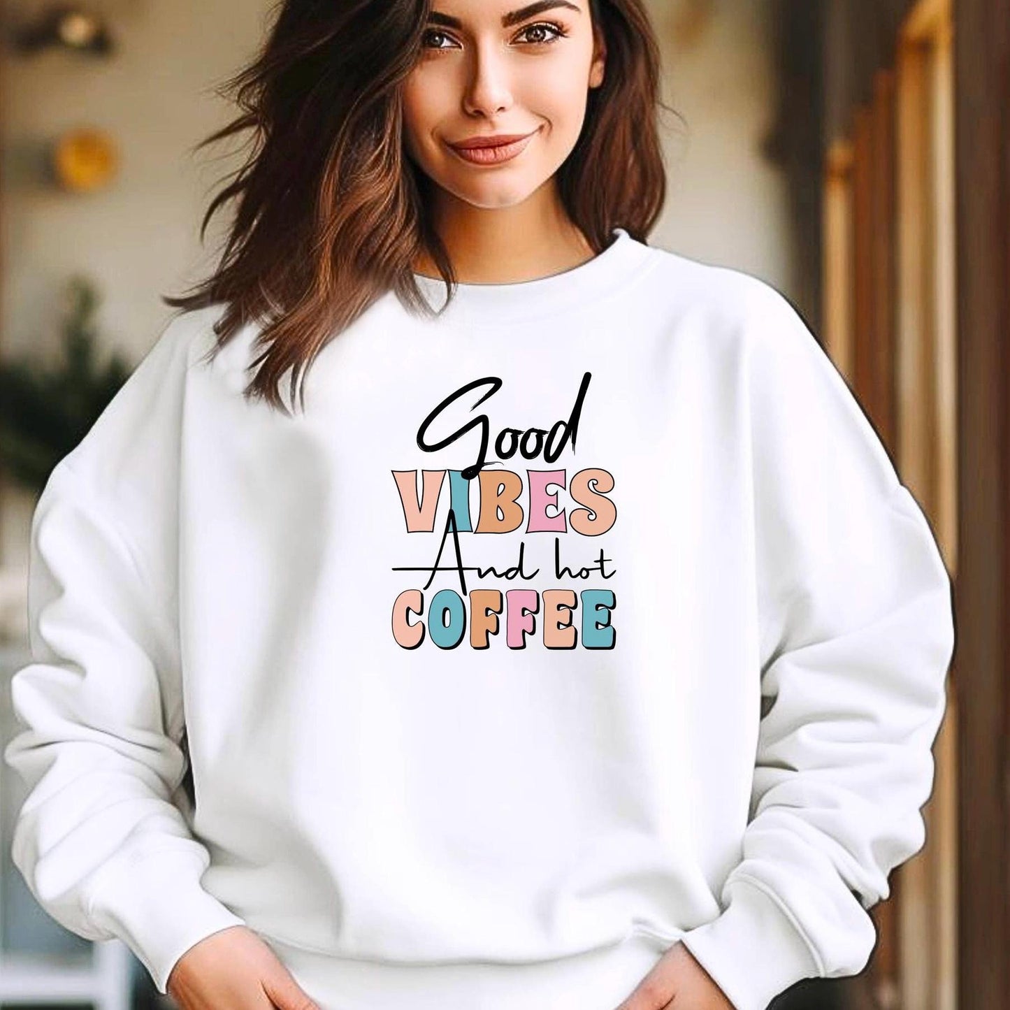 Good Vibes & Hot Coffee Tee + Sweatshirt